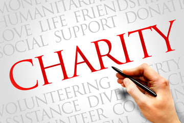 Charity word cloud concept