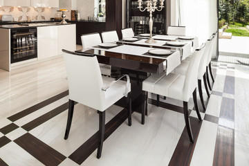interiors, luxury dining room