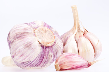 garlic isolated on white background