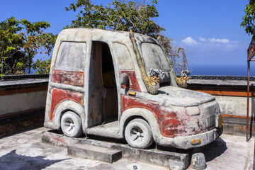 Hindu temple car, Nusa Penida in Indonesia