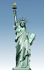 vector illustration of statue of liberty © nezezon