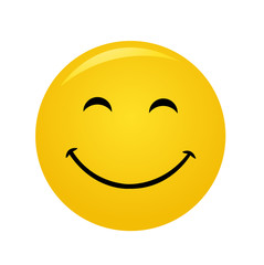 Modern yellow laughing happy smile - obrazy, fototapety, plakaty