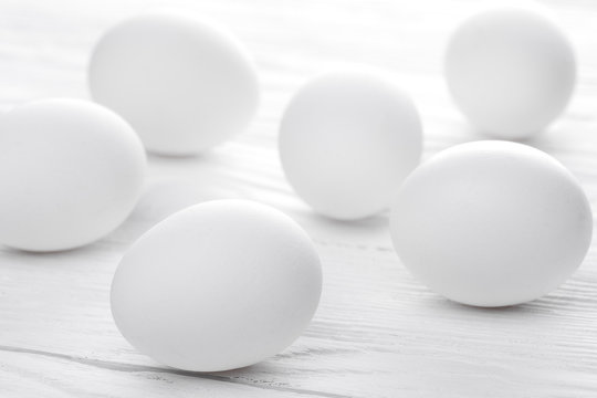 Many white eggs