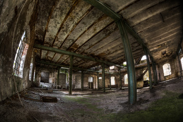 Fototapeta na wymiar Inside of an Abandoned building