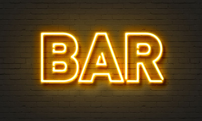 Bar neon sign - Powered by Adobe