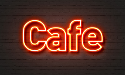 Naklejka na ściany i meble Cafe neon sign