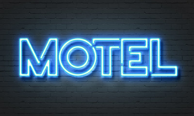 Fototapeta premium Motel neon sign