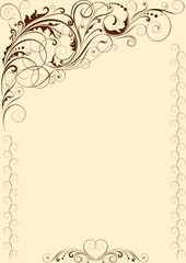 Background corner floral design