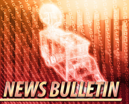 News Bulletin Abstract Concept Digital Illustration