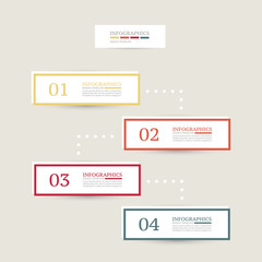 Infographics design template. Business concept with 4 options.
