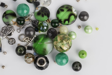 Homemade bead jewelry - Stock Image.