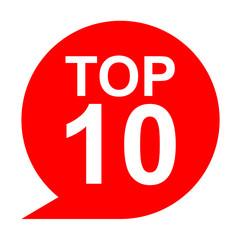 Icono texto TOP 10 rojo