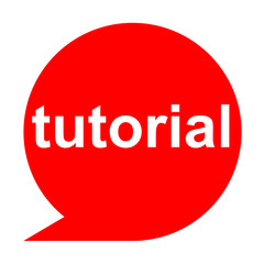 Icono texto tutorial rojo