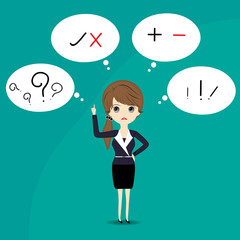 business woman thinking