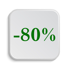 80 percent discount icon