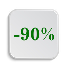 90 percent discount icon