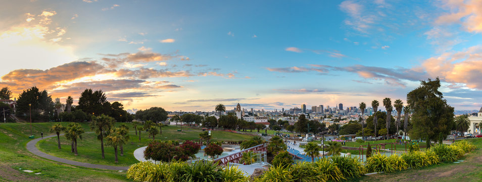 Panorama Of Dolores Park.