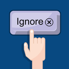 Obraz premium press button ignore