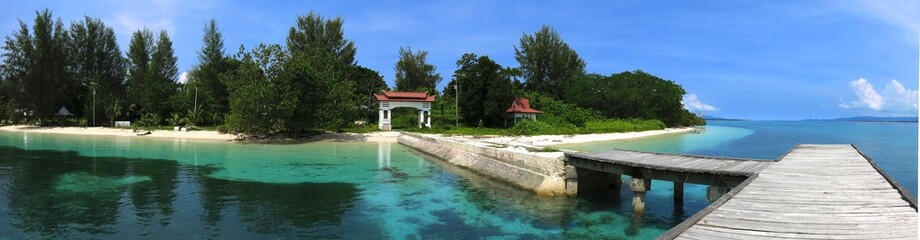 Naklejka premium Dodola Island, Molukken, Halmahera, Indonesien