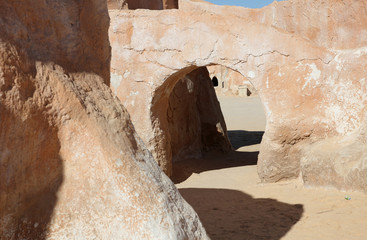 The remains of the sets from Star Wars films in Tozeur, Tunisia