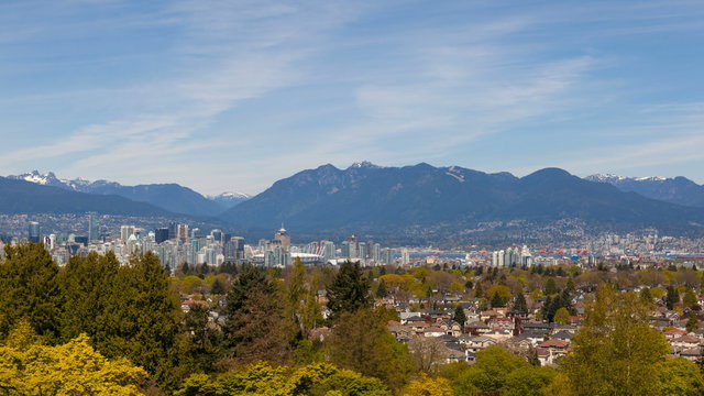 Time Lapse of Clouds Over City of Vancouver BC 4096x2304