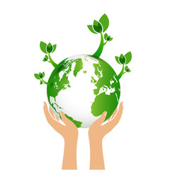 Green earth with forest abstract