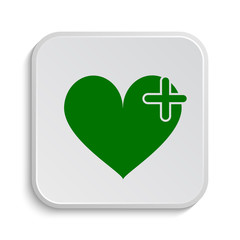 Heart with cross icon