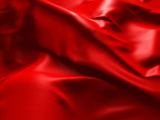 Fototapeta na wymiar Red Silk Cloth Abstract Background