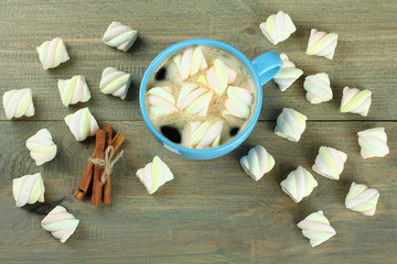 hot chocolate with marshmallow