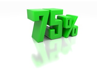 seventy-five percents green