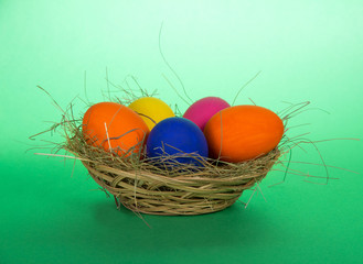 Bright Easter eggs