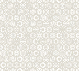 Wallpaper with stylized snowflakes.