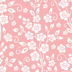 Vector flower seamless pattern element. 