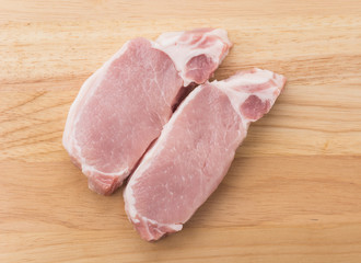 raw meat pork steak