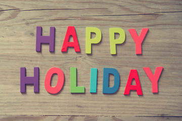 HAPPY HOLIDAYS letters