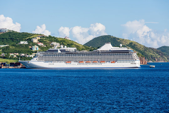 Luxury Cruise Ship on St Kitts