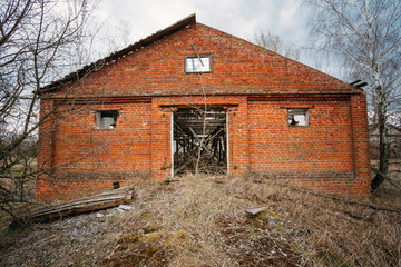 Abandoned House In Belarusian village. Chornobyl disasters.