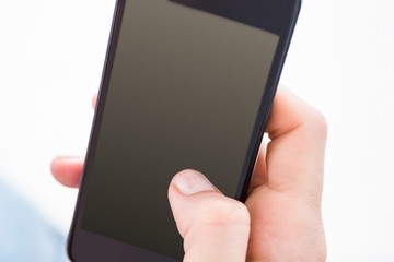 Woman using her mobile phone