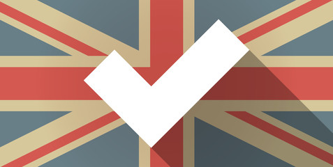 UK flag icon with a check mark