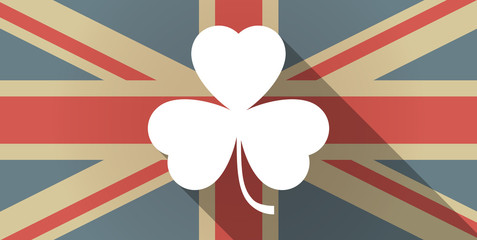 UK flag icon with a clover