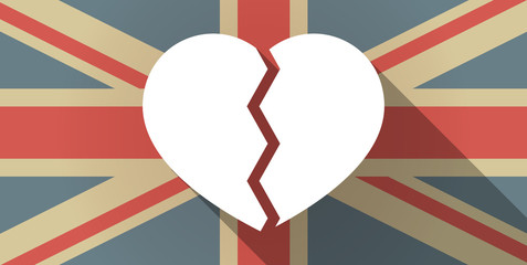 Obraz premium UK flag icon with a heart