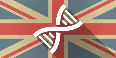 UK flag icon with a DNA sign