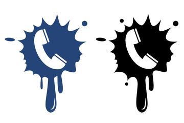 Telephone receiver vector icon