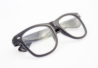 
Black rim glasses Isolated white background