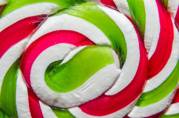 Colored candy Christmas stick, lollipop, spiral shape