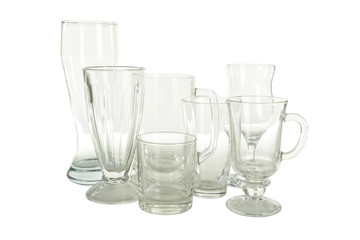 Empty glass isolated on white