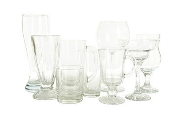 Empty glass isolated on white
