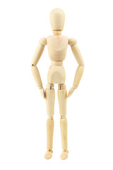 Wooden figure isolated on white