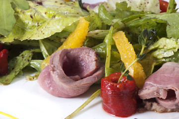 salad with meat