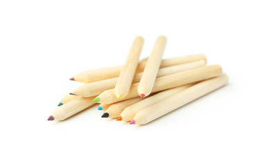 Colour pencils isolated on white